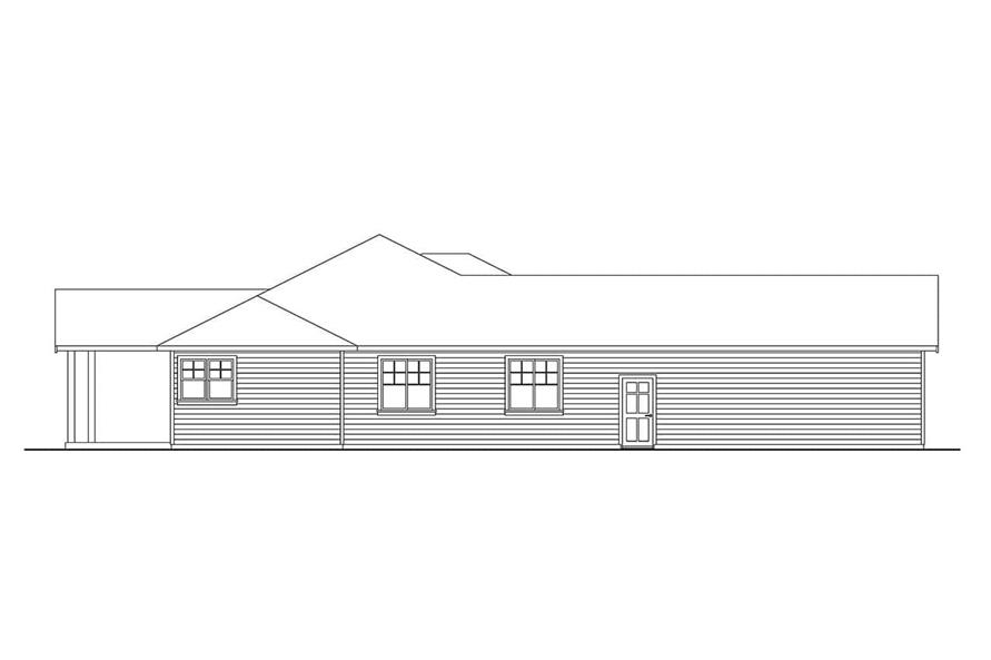 Home Plan Left Elevation of this 4-Bedroom,3004 Sq Ft Plan -108-2118