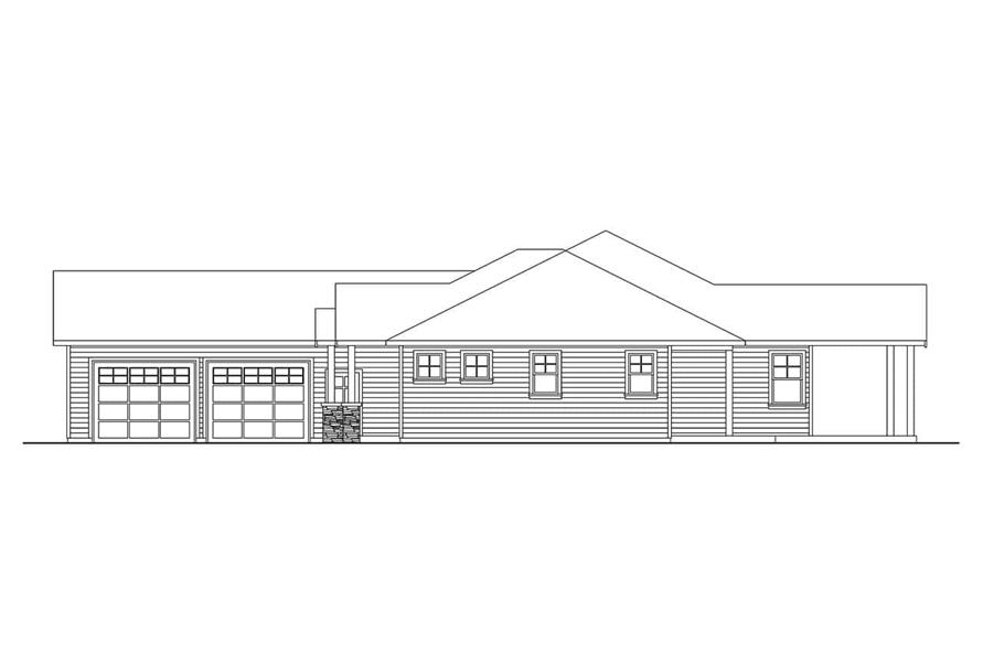 Home Plan Right Elevation of this 4-Bedroom,3004 Sq Ft Plan -108-2118