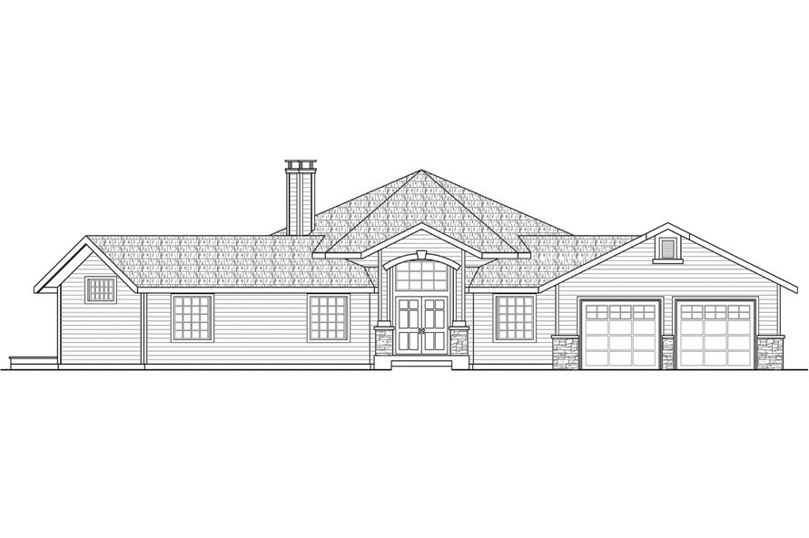 Home Plan Front Elevation of this 3-Bedroom,2351 Sq Ft Plan -108-2119