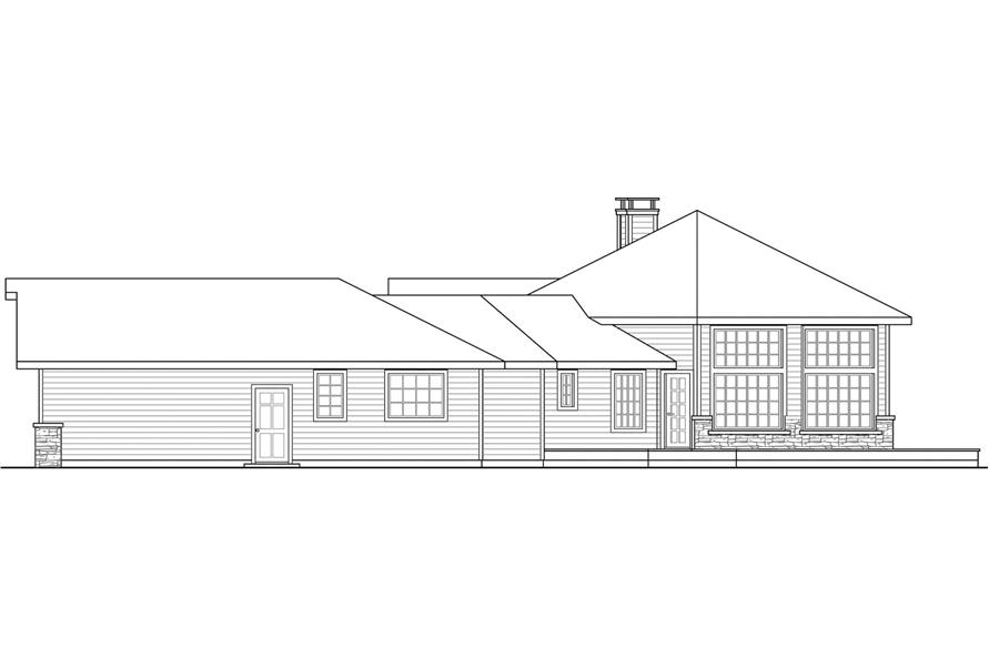 Home Plan Right Elevation of this 3-Bedroom,2351 Sq Ft Plan -108-2119