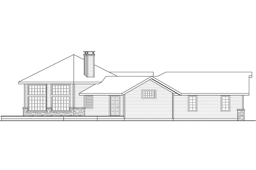 Home Plan Left Elevation of this 3-Bedroom,2351 Sq Ft Plan -108-2119