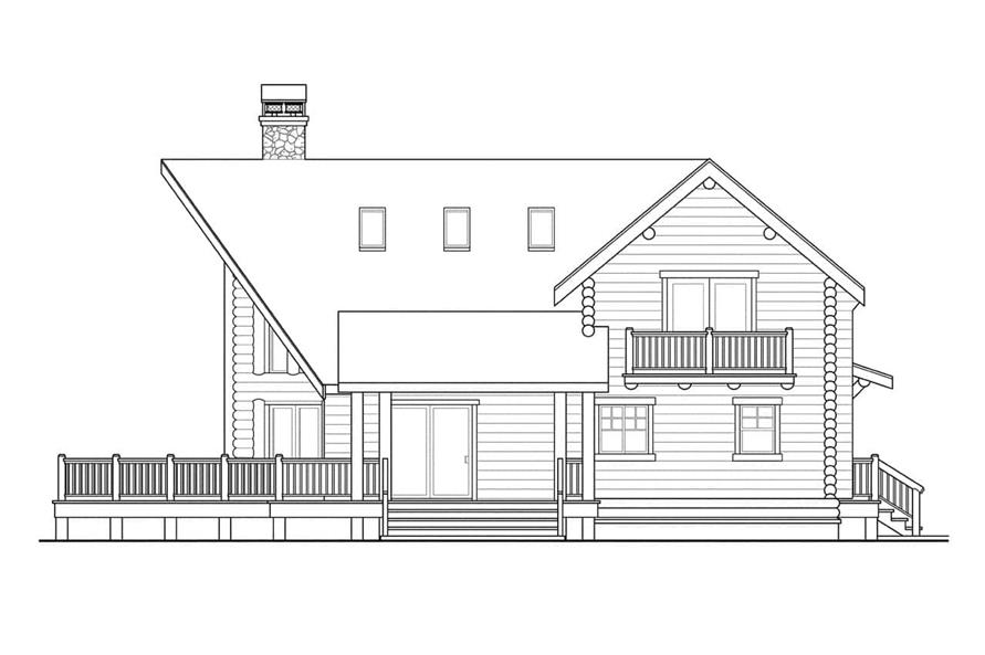 Home Plan Right Elevation of this 3-Bedroom,1744 Sq Ft Plan -108-2121