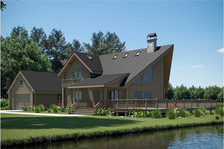 3-Bedroom, 1744 Sq Ft A Frame House Plan - 108-2121 - Front Exterior