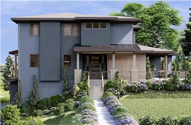 4-Bedroom, 2945 Sq Ft Contemporary Home Plan - 108-2123 - Main Exterior