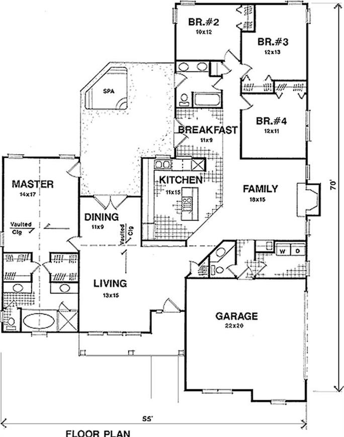 Colonial - Ranch Home with 4 Bedrms, 2112 Sq Ft | Plan #109-1172