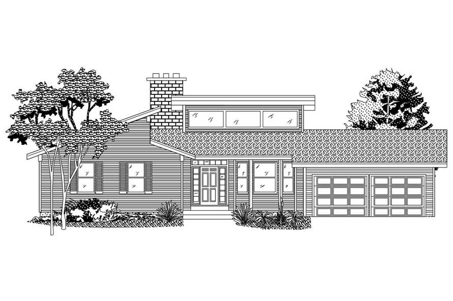 3-Bedroom, 1652 Sq Ft Contemporary House Plan - 110-1038 - Front Exterior