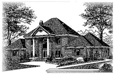 4-Bedroom, 3305 Sq Ft Colonial House Plan - 113-1043 - Front Exterior