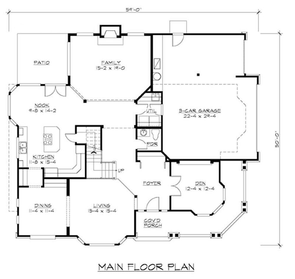 Craftsman Home Plan with 3 Bedrooms, 3130 Sq Ft House Plan #115-1000