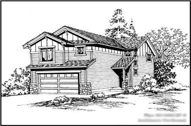 3-Bedroom, 1460 Sq Ft Craftsman Home Plan - 115-1019 - Main Exterior