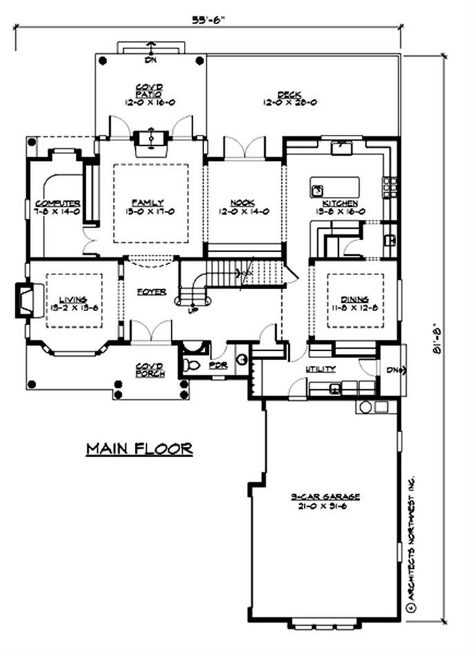 Multi-Level - Traditional Home with 4 Bedrms, 3919 Sq Ft | Plan #115-1030