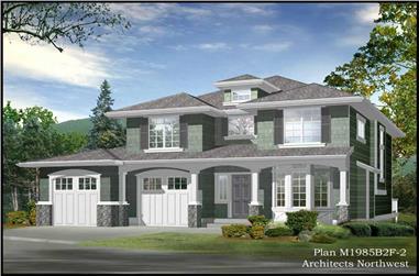 3-Bedroom, 2262 Sq Ft European House Plan - 115-1064 - Front Exterior