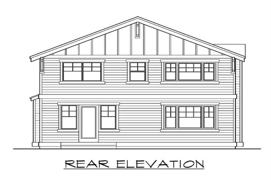 Home Plan Rear Elevation of this 3-Bedroom,2536 Sq Ft Plan -115-1069