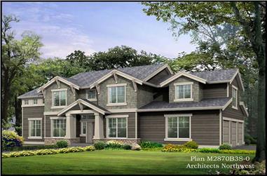 3-Bedroom, 2944 Sq Ft European Home Plan - 115-1100 - Main Exterior