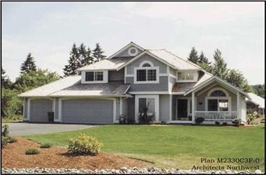 3-Bedroom, 2330 Sq Ft European Home Plan - 115-1103 - Main Exterior