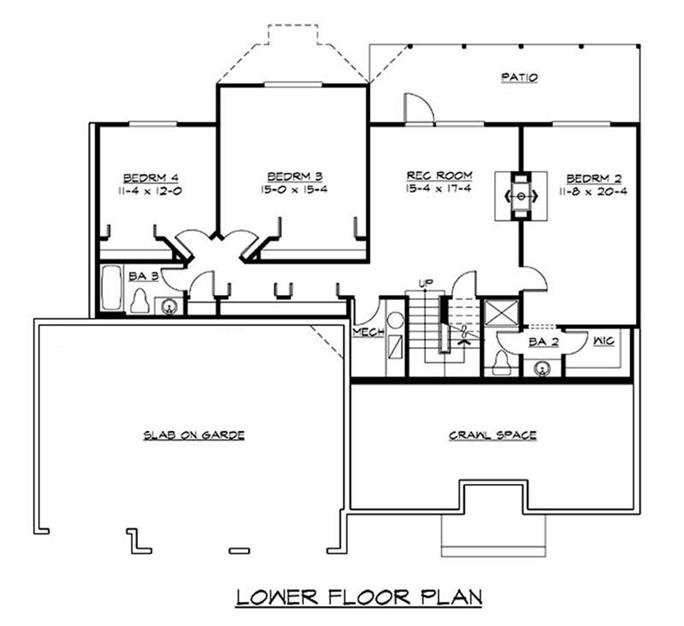 Craftsman - Ranch Home with 4 Bedrms, 3170 Sq Ft | Plan #115-1122