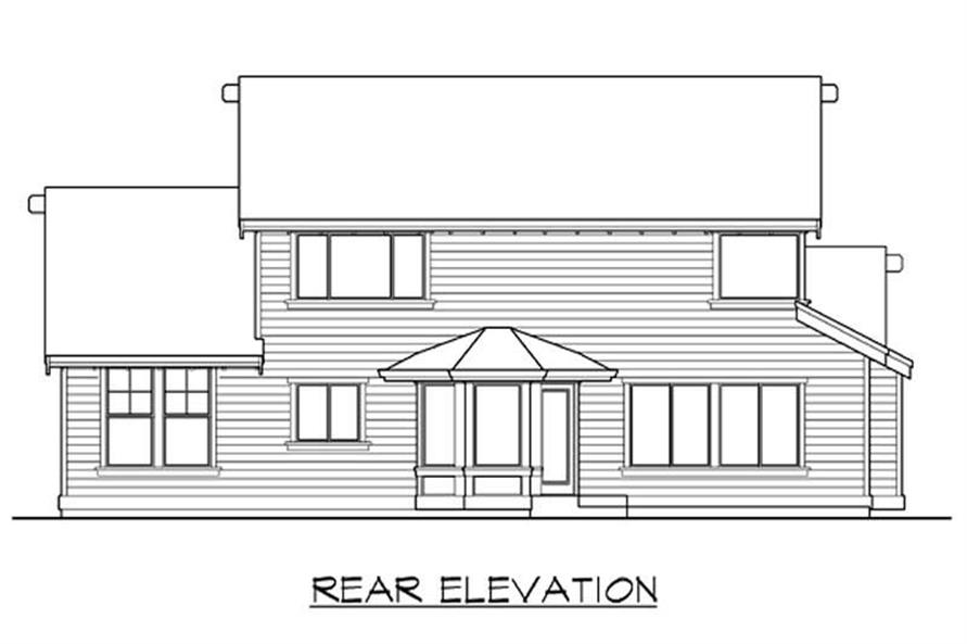 Home Plan Rear Elevation of this 3-Bedroom,2250 Sq Ft Plan -115-1135