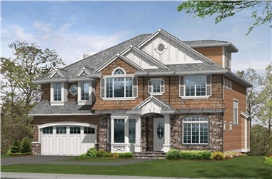 5-Bedroom, 3440 Sq Ft Craftsman House Plan - 115-1137 - Front Exterior