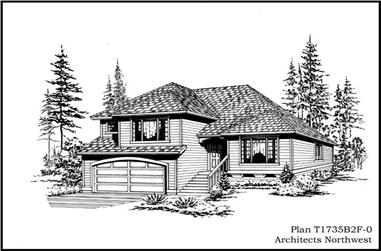 3-Bedroom, 1735 Sq Ft Craftsman Home Plan - 115-1140 - Main Exterior