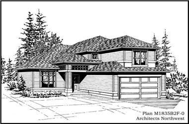 4-Bedroom, 1835 Sq Ft Craftsman House Plan - 115-1149 - Front Exterior