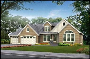 3-Bedroom, 2655 Sq Ft Ranch Home Plan - 115-1215 - Main Exterior