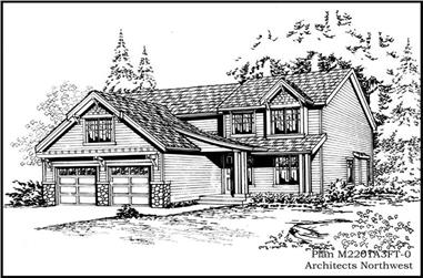 3-Bedroom, 2440 Sq Ft Ranch House Plan - 115-1253 - Front Exterior