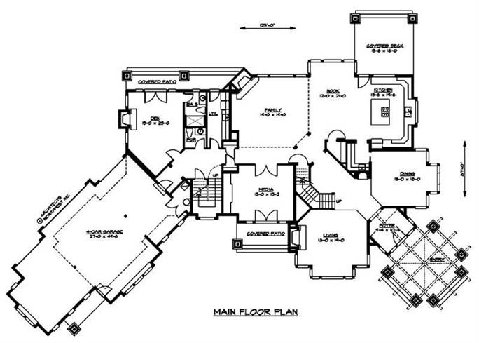 European - French Home with 4 Bedrms, 5940 Sq Ft | Plan #115-1267