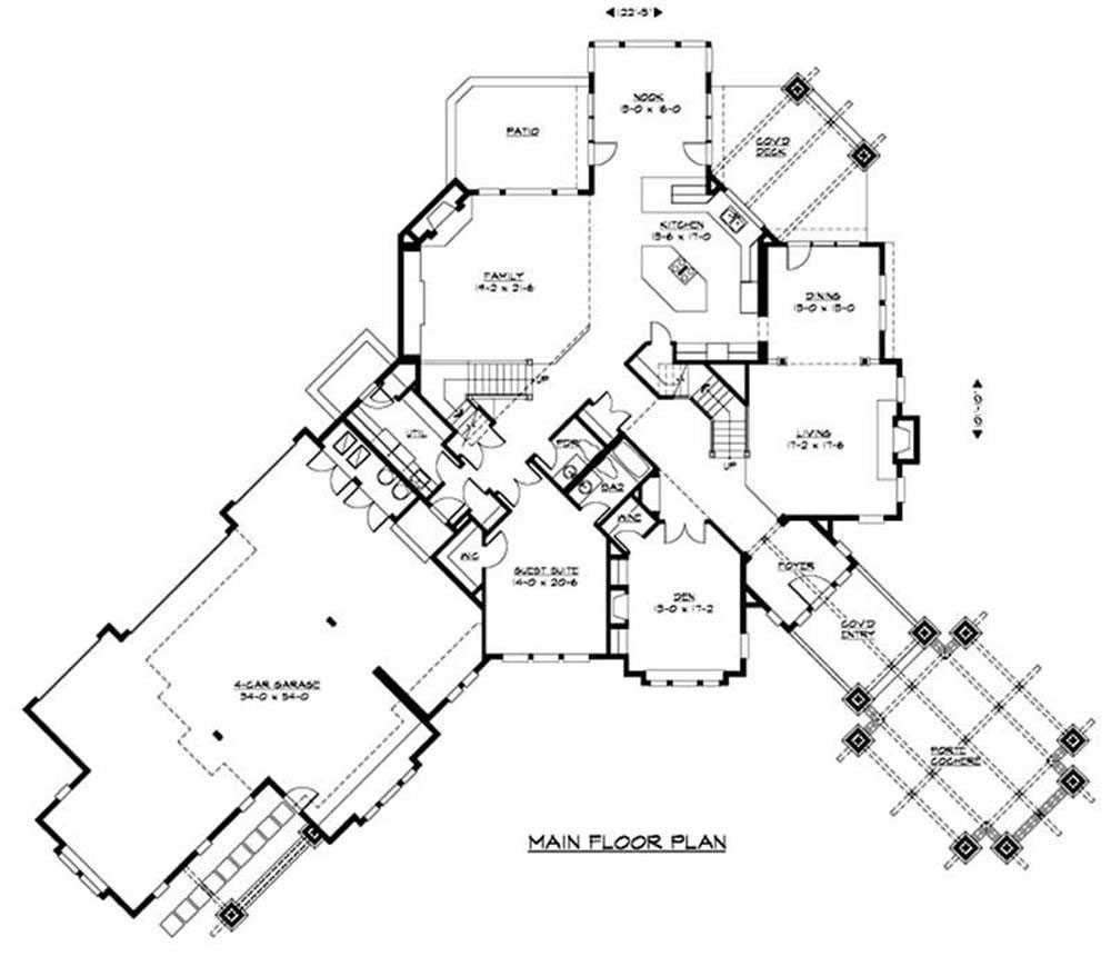 Craftsman - In-Law Suite Home with 5 Bedrms, 5730 Sq Ft | Plan #115-1268