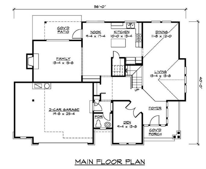 Contemporary House Plan - 3 Bedrms, 2 Baths - 2270 Sq Ft - #115-1292