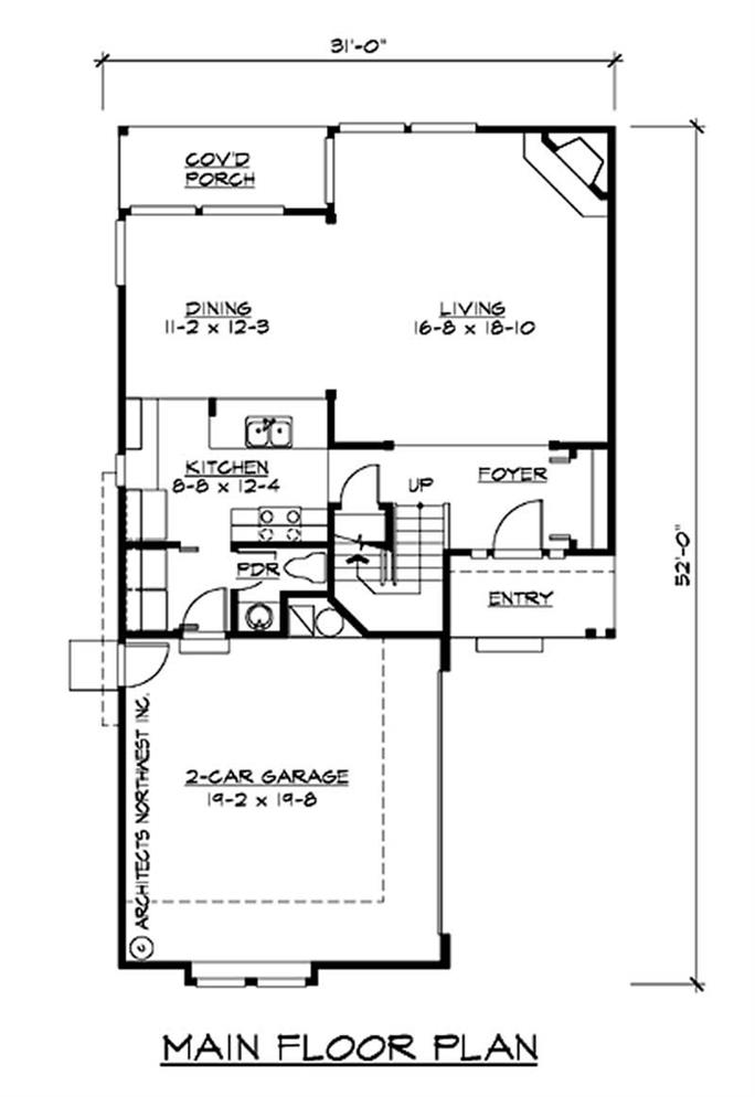 Traditional, Multi-Level House Plans - Home Design CD-M1852A2S-0 # 14631