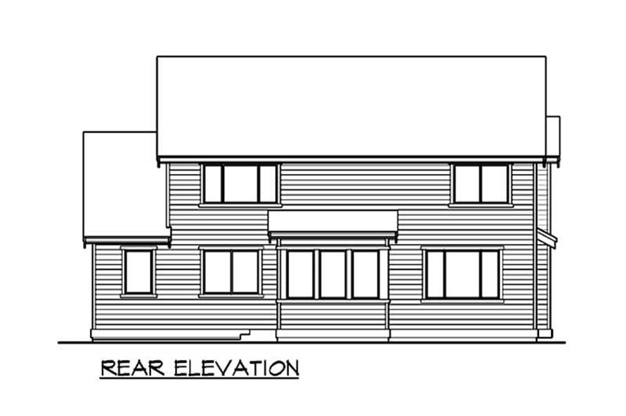Home Plan Rear Elevation of this 3-Bedroom,3035 Sq Ft Plan -115-1343