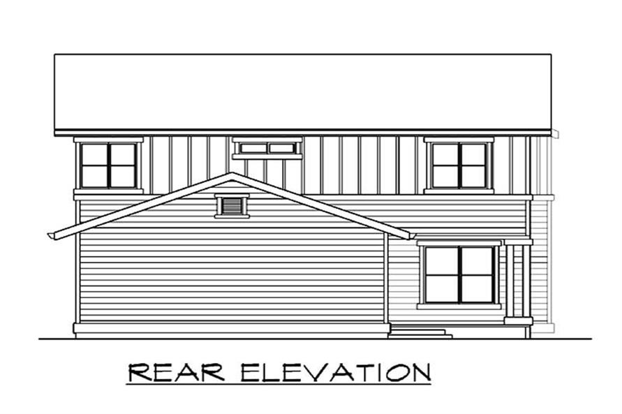 Home Plan Rear Elevation of this 4-Bedroom,1772 Sq Ft Plan -115-1354
