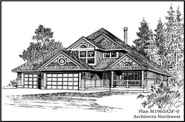 4-Bedroom, 1965 Sq Ft Country House Plan - 115-1357 - Front Exterior