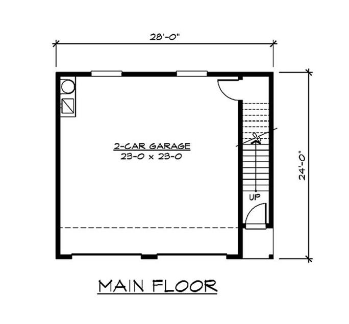 Small House Plans House Plan - 1 Bedrms, 1 Baths - 485 Sq Ft - #115-1407