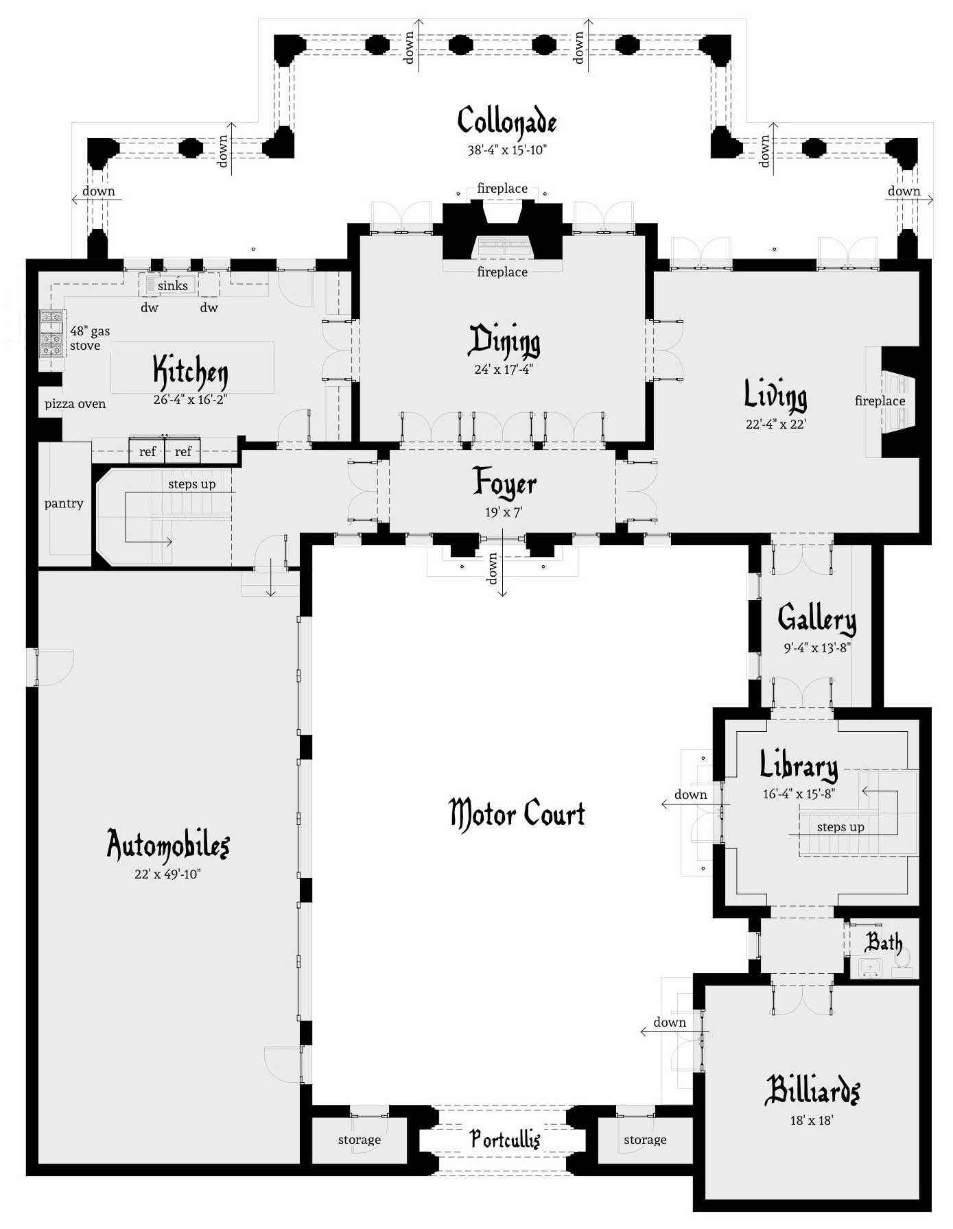 Scottish Castle House Plan With Tower With 5 Bedrms 116 1010