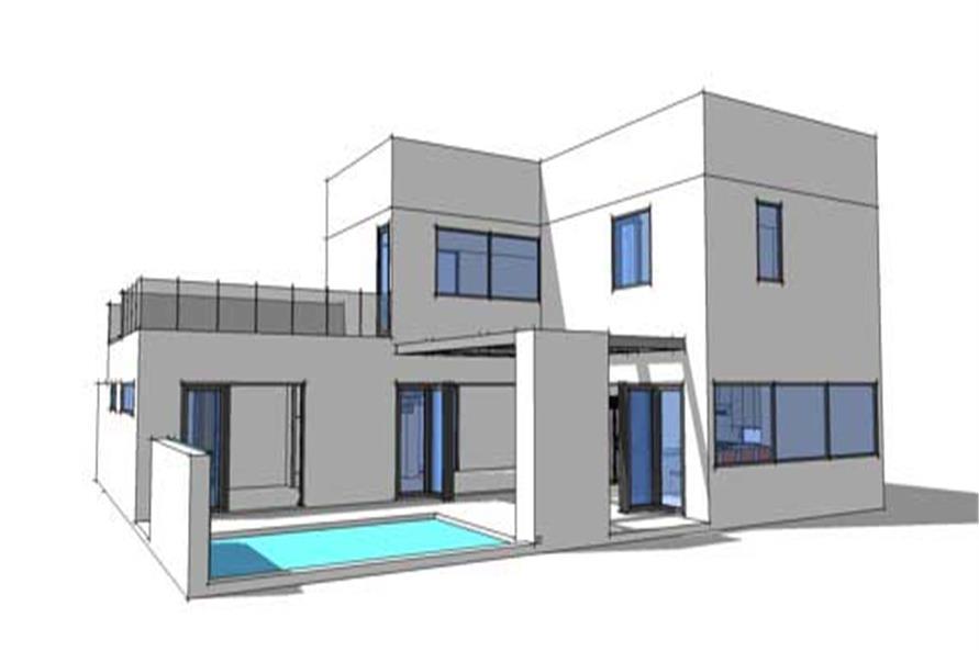 Contemporary Modern House Plan 3 Bedroom 2 5 Bath Pool
