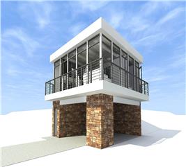 Concrete Block/ ICF Design,Modern,House Plans - Home Design 116-1082