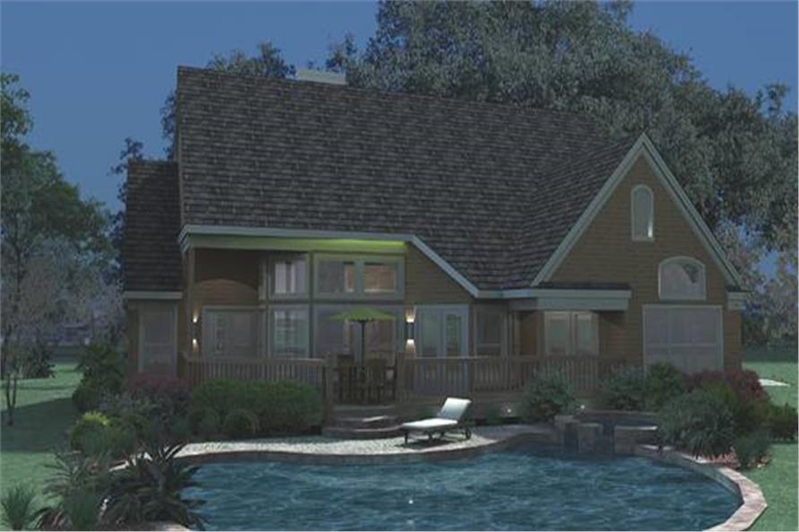 Rear View of this 3-Bedroom, 1675 Sq Ft Plan - 117-1018