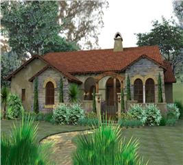 3 Bedrm, 1780 Sq Ft Tuscan House Plan #117-1055