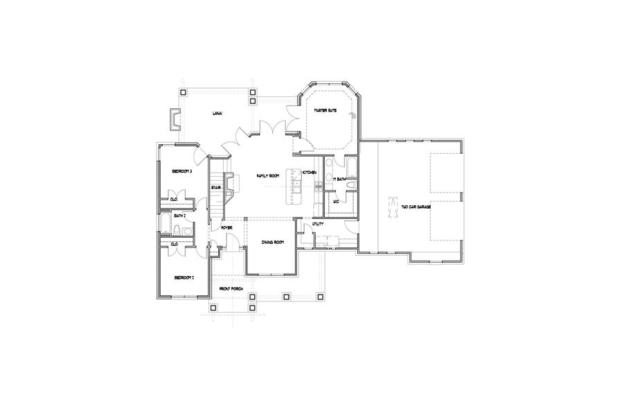 Home Plan Elevations of this 3-Bedroom,1421 Sq Ft Plan -117-1104