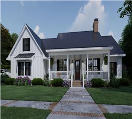 Farmhouse-style Ranch Plan - 3 Bedrm, 3 Baths - 2192 Sq Ft - #117-1137