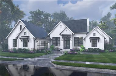 3-Bedroom, 3010 Sq Ft Contemporary Home Plan - 117-1146 - Main Exterior