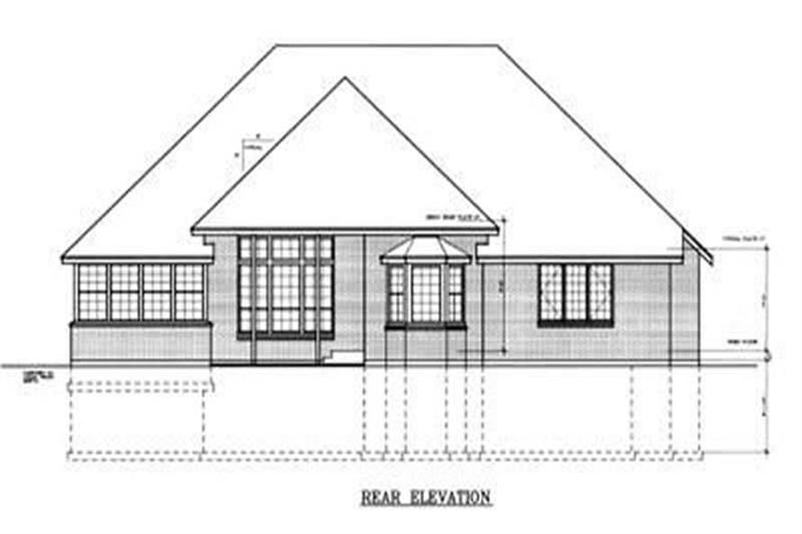 Home Plan Rear Elevation of this 3-Bedroom,2200 Sq Ft Plan -119-1069
