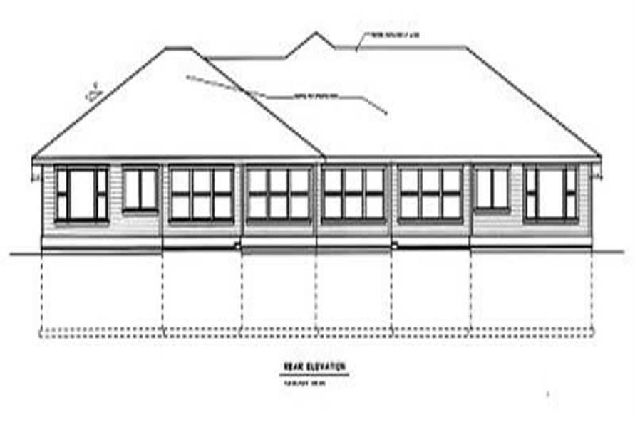 Home Plan Rear Elevation of this 3-Bedroom,1768 Sq Ft Plan -119-1125