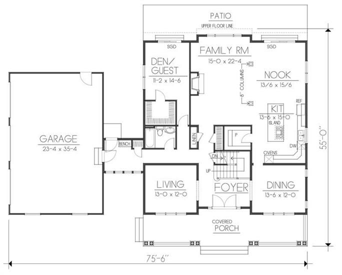 Craftsman Bungalow House Plans Home Design Ddi 106 222 17434