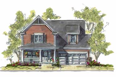 3-Bedroom, 1905 Sq Ft Country Home Plan - 120-1078 - Main Exterior