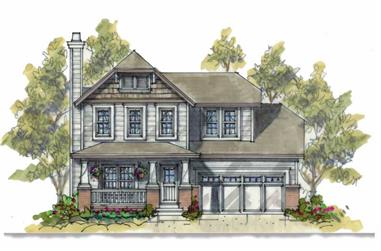 3-Bedroom, 1634 Sq Ft Country Home Plan - 120-1088 - Main Exterior