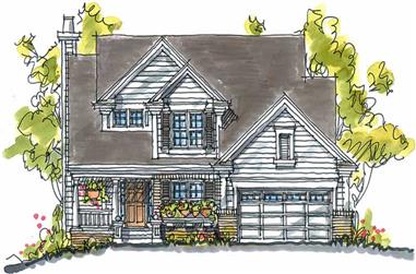 3-Bedroom, 2084 Sq Ft Country Home Plan - 120-1127 - Main Exterior