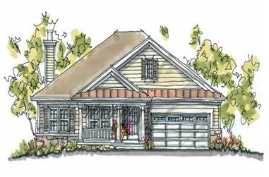 3-Bedroom, 1724 Sq Ft Country Home Plan - 120-1350 - Main Exterior