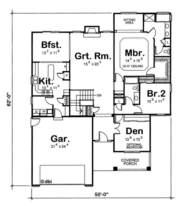 House Plan #120-1391 : 3 Bedroom, 1902 Sq Ft Country - Ranch Home | TPC