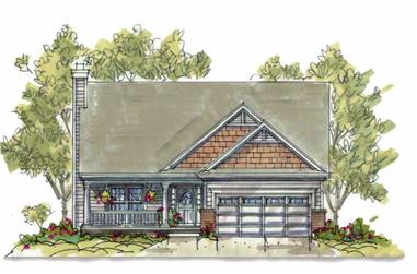 4-Bedroom, 1809 Sq Ft Country Home Plan - 120-1393 - Main Exterior